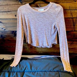 Long sleeve, cropped, Forever 21 top.